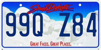 SD license plate 99QZ84
