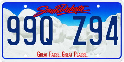 SD license plate 99QZ94