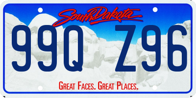 SD license plate 99QZ96