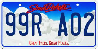 SD license plate 99RA02