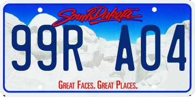 SD license plate 99RA04