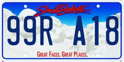 SD license plate 99RA18