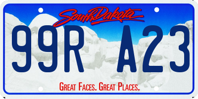 SD license plate 99RA23