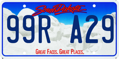 SD license plate 99RA29