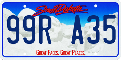 SD license plate 99RA35