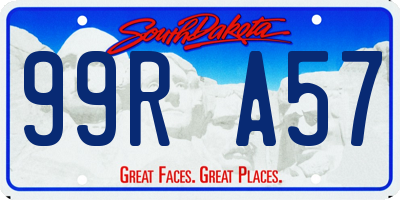 SD license plate 99RA57