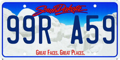 SD license plate 99RA59