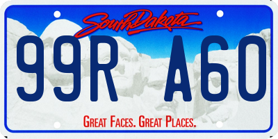 SD license plate 99RA60