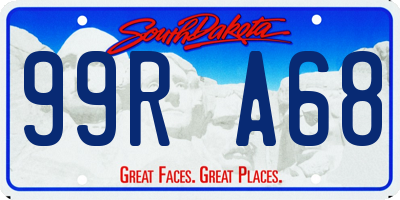 SD license plate 99RA68