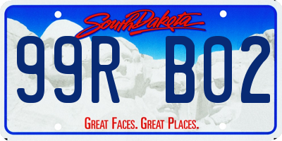 SD license plate 99RB02