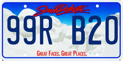 SD license plate 99RB20