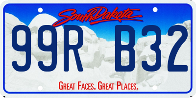 SD license plate 99RB32