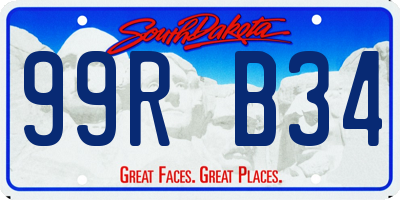 SD license plate 99RB34