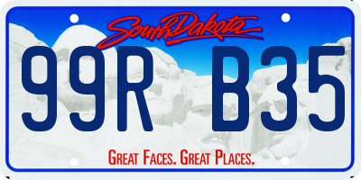 SD license plate 99RB35