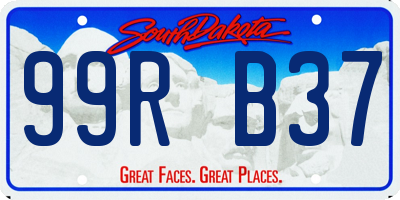 SD license plate 99RB37