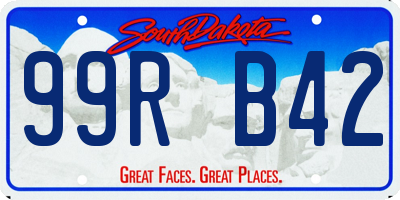 SD license plate 99RB42