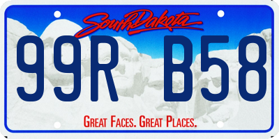 SD license plate 99RB58