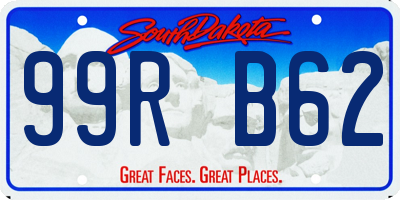 SD license plate 99RB62