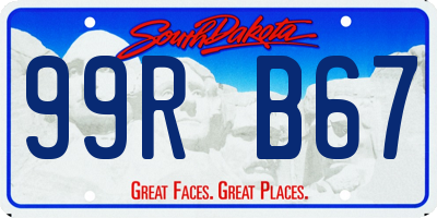 SD license plate 99RB67