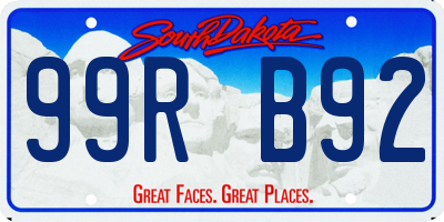 SD license plate 99RB92