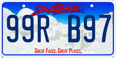 SD license plate 99RB97