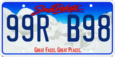 SD license plate 99RB98