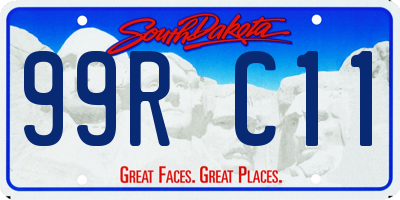 SD license plate 99RC11