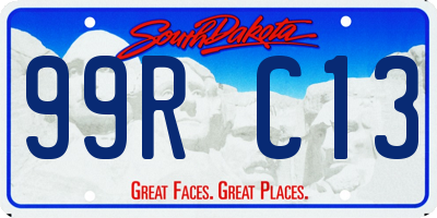 SD license plate 99RC13