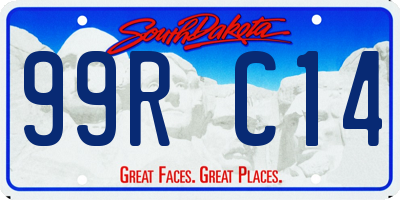 SD license plate 99RC14