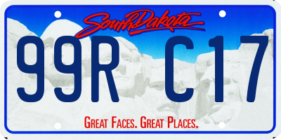 SD license plate 99RC17