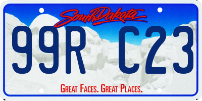 SD license plate 99RC23