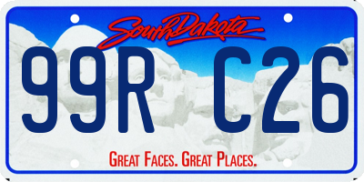 SD license plate 99RC26