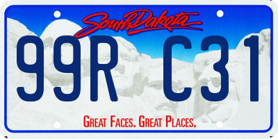 SD license plate 99RC31