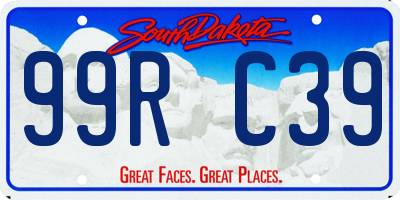 SD license plate 99RC39