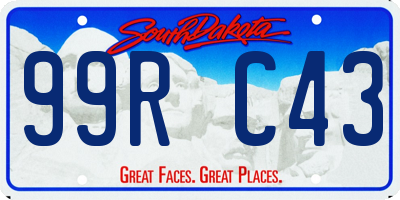 SD license plate 99RC43