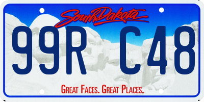 SD license plate 99RC48