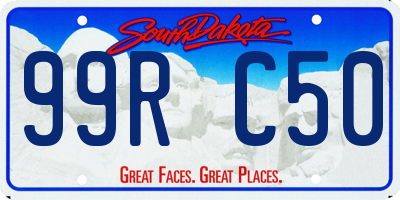 SD license plate 99RC50