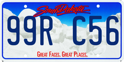 SD license plate 99RC56