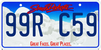 SD license plate 99RC59