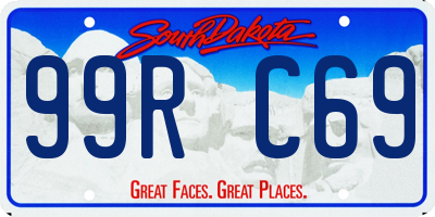 SD license plate 99RC69
