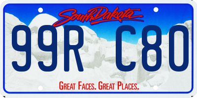 SD license plate 99RC80