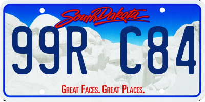 SD license plate 99RC84