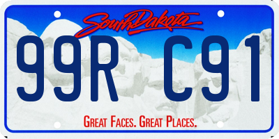 SD license plate 99RC91