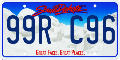 SD license plate 99RC96