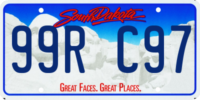 SD license plate 99RC97