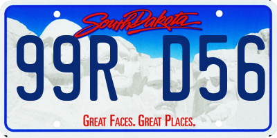SD license plate 99RD56