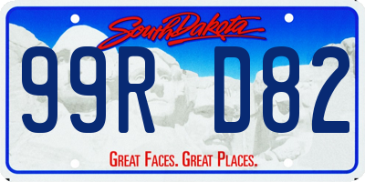 SD license plate 99RD82