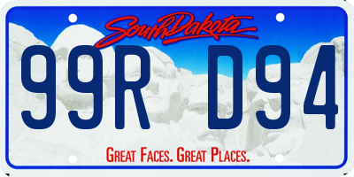 SD license plate 99RD94