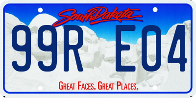 SD license plate 99RE04