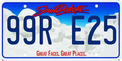 SD license plate 99RE25